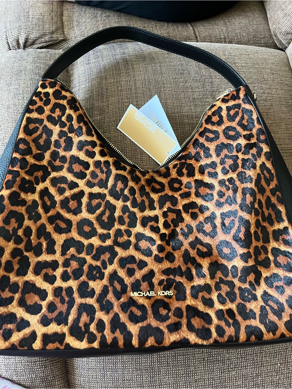 Michael Kors Nayla medium leopard print